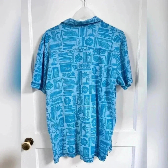 TOMMY BAHAMA Men's Lido Beach ClubTropical-Print Pima Cotton Polo Size M - Picture 4 of 4